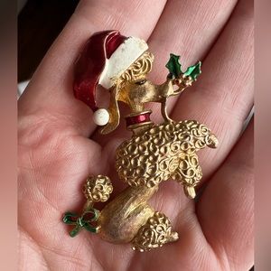 Vintage Gerry’s Christmas Poodle Pin